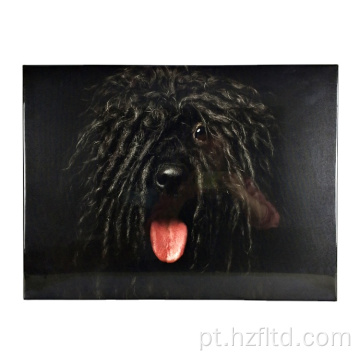 Pintura em tela de cachorro de cristal para decoração de parede